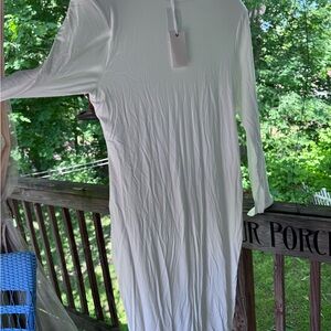Good American Long Sleeve White Dress